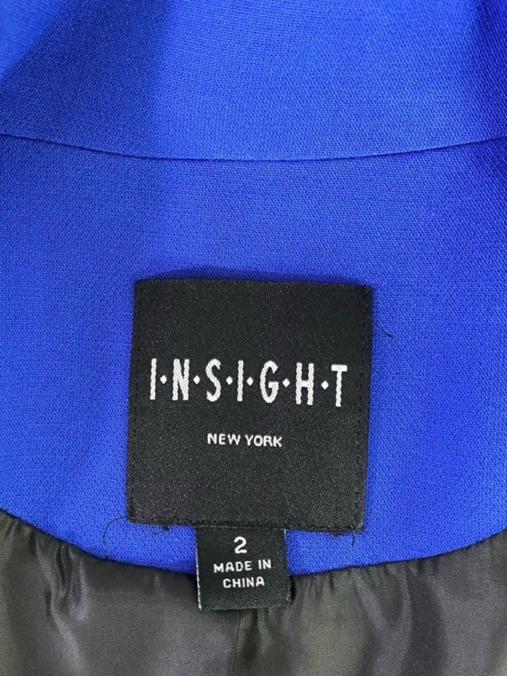 Cobalt Blue Belted Trench Coat with Asymmetric Zip by Insight - Picture 5 of 9